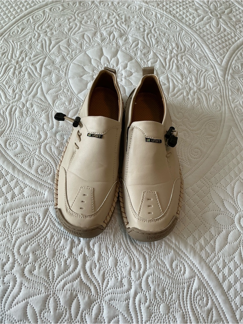 Sporto Men's Slip-On Loafers in Cream